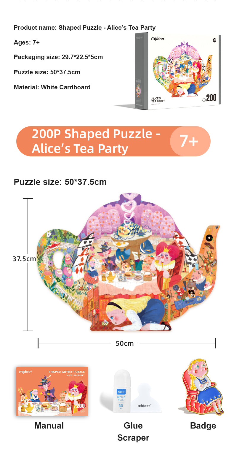 Artist Shaped Puzzle: Alice's Tea Party