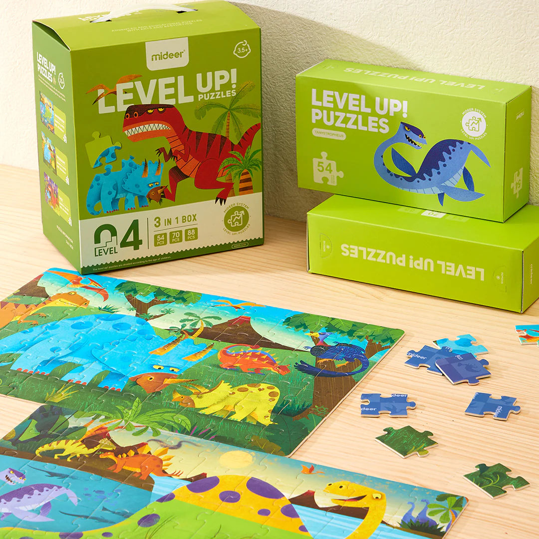 Level Up! Puzzles - Level 4: Dinosaur Age 54P-88P