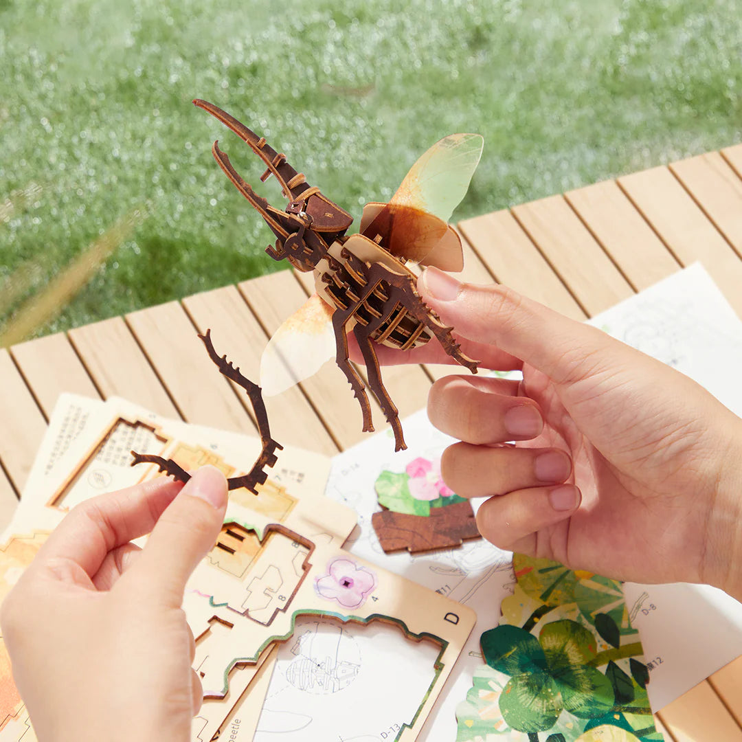 Wooden 3D Puzzle: Hercules Beetle