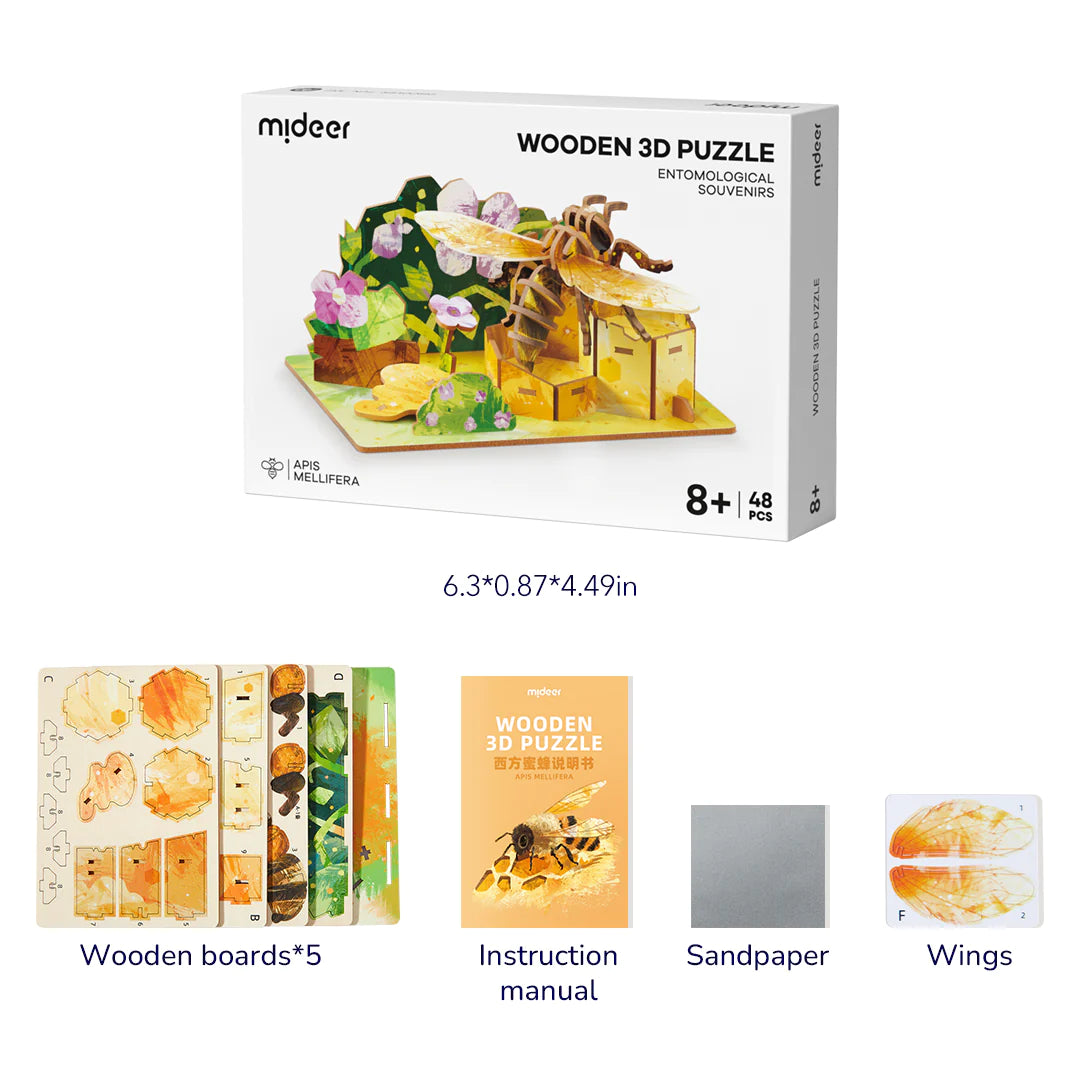 Wooden 3D Puzzle: Apis Mellifera