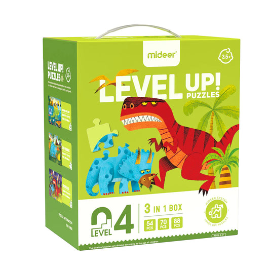 Level Up! Puzzles - Уровень 4: Эра динозавров 54шт-88шт