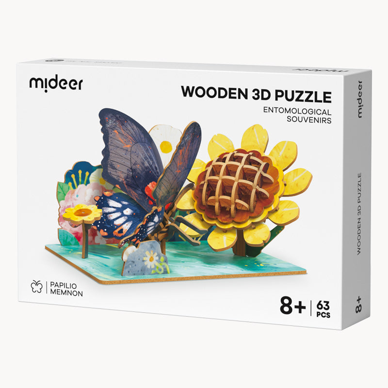 Wooden 3D Puzzle: Papilio Memnon